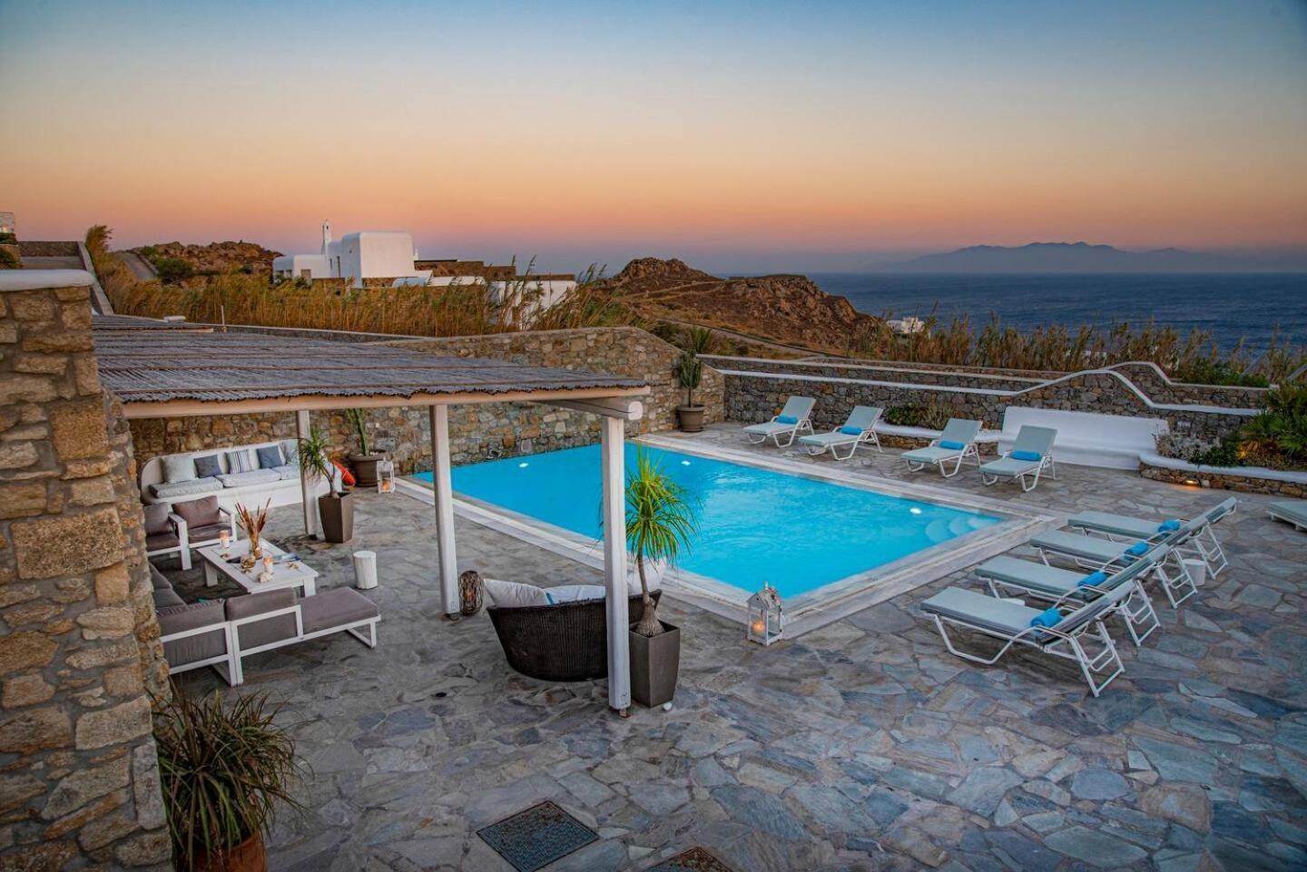 Mando Pool Villas W Sea Views - Five Bedrooms Παραλία Super Paradise Εξωτερικό φωτογραφία