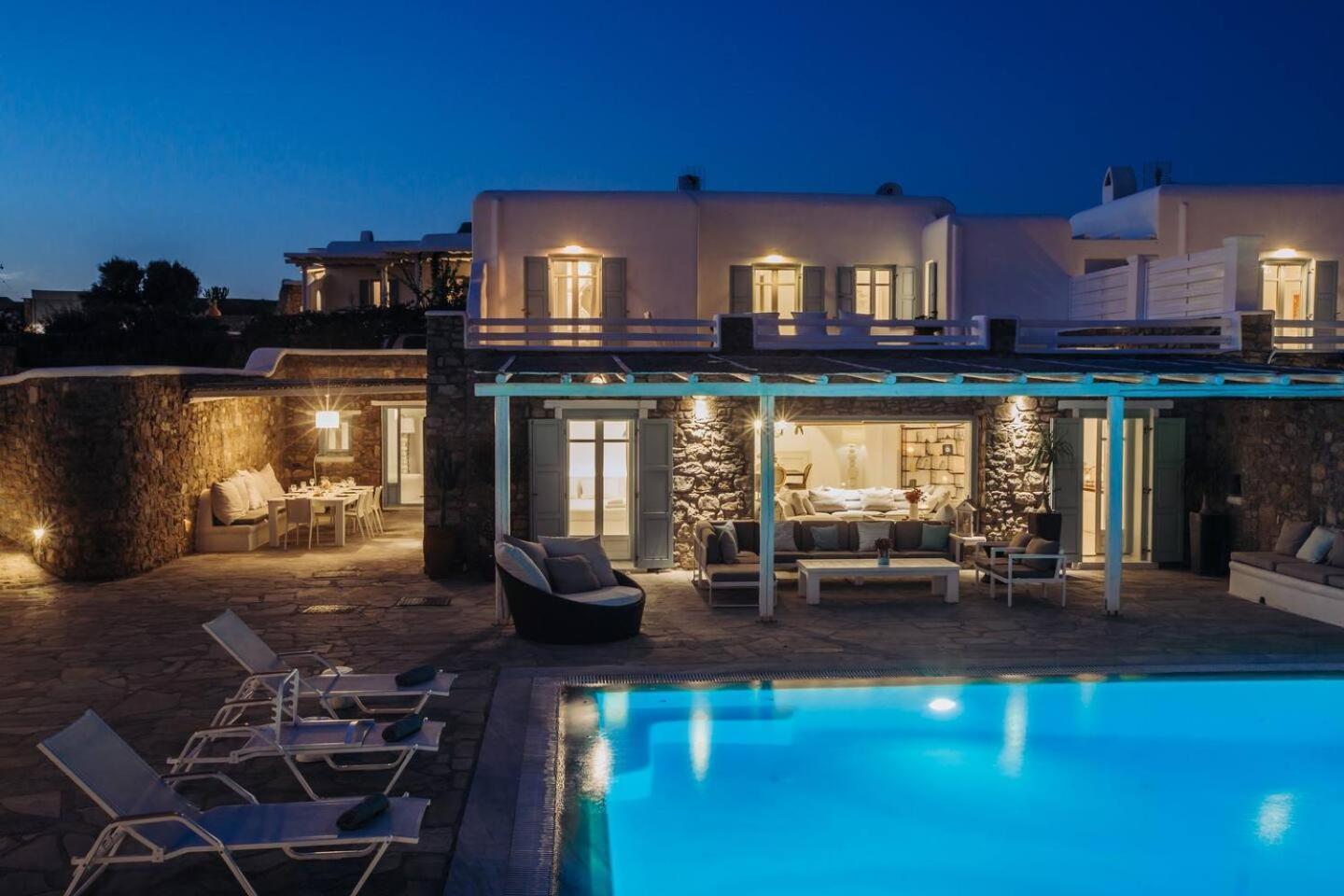 Mando Pool Villas W Sea Views - Five Bedrooms Παραλία Super Paradise Εξωτερικό φωτογραφία